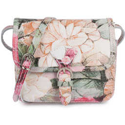 Listonoszka skórzana Beltimore kwiaty K66