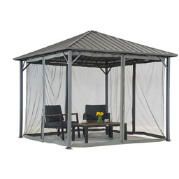 Altana ogrodowa Itaka 3x3 z moskitierą antracyt Garden