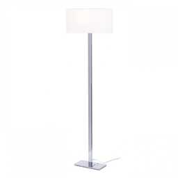 PLAZA lampa podłogowa H140 cm biała chrom 230V