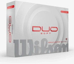 Piłki golfowe Wilson Duo Soft, model 2025 (czerwony