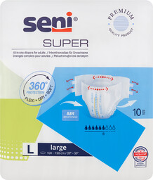 Seni Super Pieluchomajtki dla dorosłych Large (L), 10