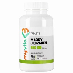 Młody Jęczmień BIO 500mg, Myvita, 250 tabletek