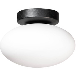 Owalna lampa sufitowa Omi 1186 Zumaline szklana czarna