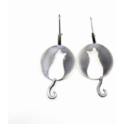 Kolczyki z kotkami z ogonkiem