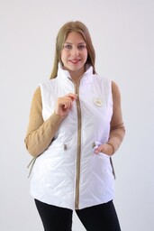 Krótka kamizelka Fashion Biała 44