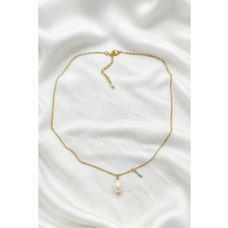 Pakamera Naszyjnik z perłą i akwamarynem