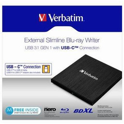 Verbatim 43889 zewnętrzny napęd Blu-Ray, USB 3.1, USB-C,