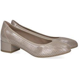 Czółenka damskie ażurowe Caprice 9-22501-44 341 TAUPE METALLIC