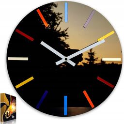 Zegar Ścienny w Stylu Nowoczesnym Akrylowy Colorfull Black