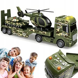 3SZT Zestaw Pojazd Wojskowy Ciężarówka Czołg Helikopter Urodzinowy