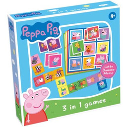 TACTIC Gra logiczna 3w1 Peppa Pig 60480