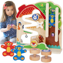 TOOKY TOY Drewniana Tablica Manipulacyjna Montessori Labirynt