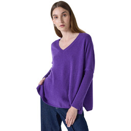 Sweter damski Absolut Cashmere Camille kaszmirowy oversize fioletowy-M