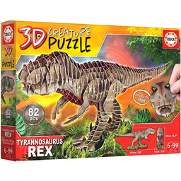 Puzzle 3D, Dinozaury - Tyranozaur Rex, 82 el.