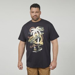 Duża Koszulka Męska T-shirt na Lato Czarny NORTH