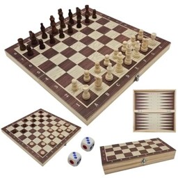 EXTRALINK Gra planszowa Toys Szachy drewniane 3w1
