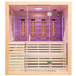 Sauna na podczerwień czteroosobowa panele sól himalajska 180X160X200CM