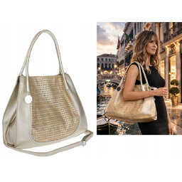 Torebka Damska Shopper na Ramię A4 włoska marka