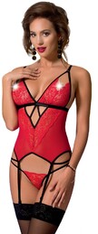 Top gorsetowy - SALOME CORSET red XXL/XXXL