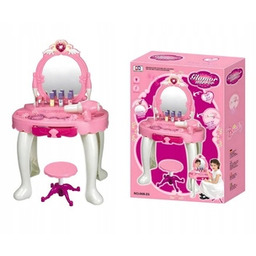 Różowa Toaletka Dla Dziewczynek Taboret Suszarka