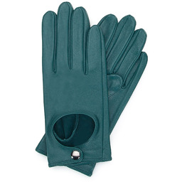 Damskie rękawiczki samochodowe proste turkusowe