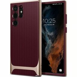 Spigen Etui Neo Hybrid Galaxy S22 Ultra, bordowe