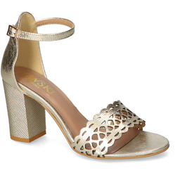 Sandały Lewski 2869 Złote Lico