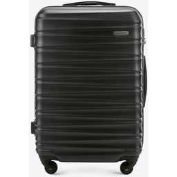 Średnia walizka z ABS - u z żebrowaniem