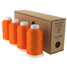 Zestaw 4 nici owerlokowych elastycznych Łucznik pomarańczowe 0023