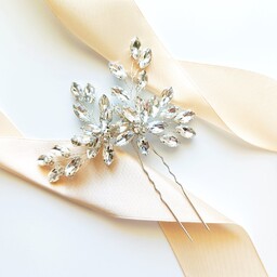 Ozdoba do włosów srebrna KOKÓWKA wsuwka spinka szpilka