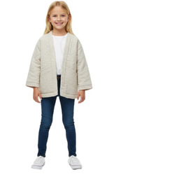 Kurtka dla dziewczynki Zara lniana be zapięcia kimono