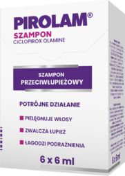 Pirolam, szampon przeciwłupieżowy, 6 saszetek x 6 ml