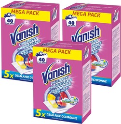 Vanish Color Protection - Chusteczki 40 Prań x3