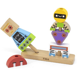 Viga Toys Viga Układanka Piramidka Roboty + Wzory
