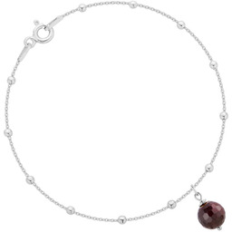 MYNESS Bransoletka srebrna z granatem