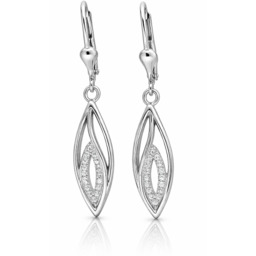 Złote Kolczyki Wiszące pr 925 z Cyrkoniami