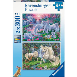Ravensburger Puzzle 80570 jednorożce 2 x 300 elementów,