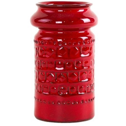Pakamera Wazon ceramiczny czerwony, niemiecki design, lata 60,