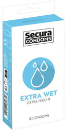 DODATKOWO NAWILŻANE PREZERWATYWY SECURA EXTRA WET 12 SZT.
