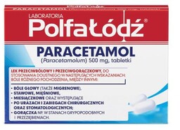 Paracetamol Polfa Łódź 500 mg, 50 Tabletek