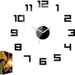Zegar ścienny w stylu nowoczesnym akrylowy digit black