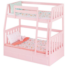 Łóżko piętrowe dla lalek Pościel z motylkami Dreams