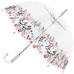 SMATI Damska przezroczysta parasolka bąbelkowa ozdobiona wielokolorową koronkową