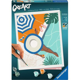 RAVENSBURGER Malowanie po numerach CreArt Relaks nad basenem