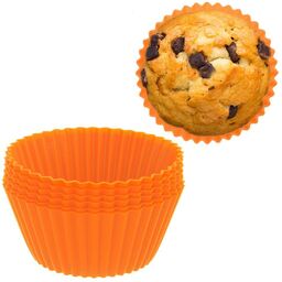 Foremki do muffinek silikonowe pomarańczowa SILLINIE 5,5 cm