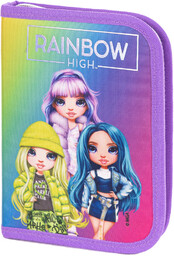 Piórnik rozkładany dla dziewczynki, AC1 Rainbow High, fioletowy