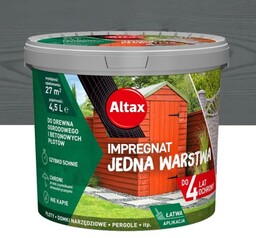ALTAX Impregnat Jedna Warstwa 4,5L antracyt do drewna