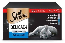 Sheba Delicacy Rybne Smaki w galaretce 80x85g