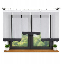 Firanki panelowe, panele okienne 3 szt 60 cm