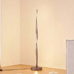 Lampa stojąca LED Jaren Lindby, brązowy / rdzawy,